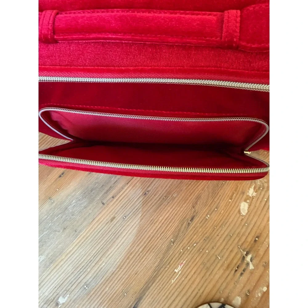 Estee Lauder Red Velvet‎ Zip Cosmetic Makeup Bag Organizer